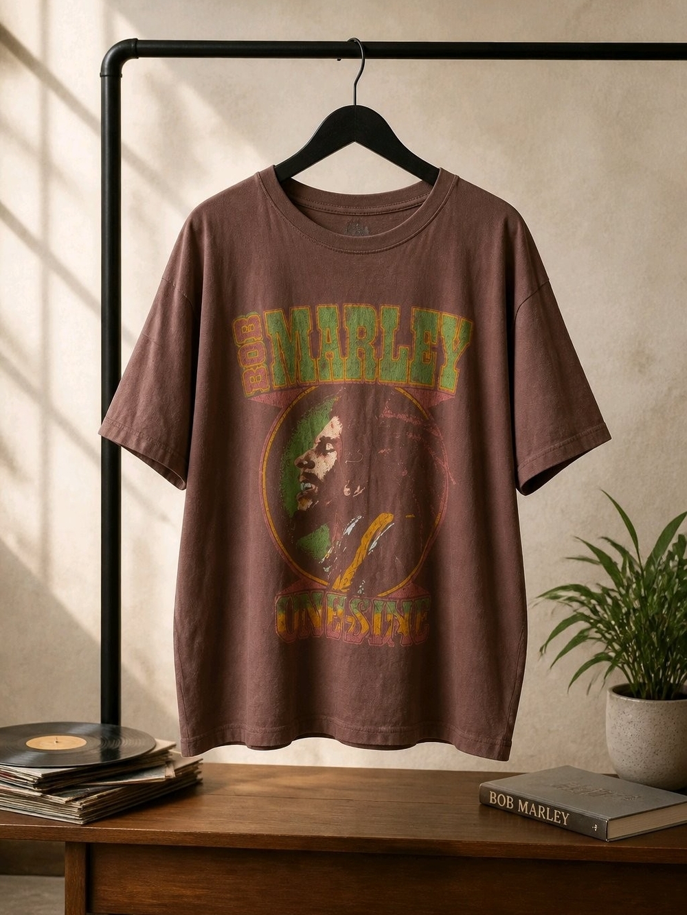 Vintage Bob Marley  Brown Graphic Tee -